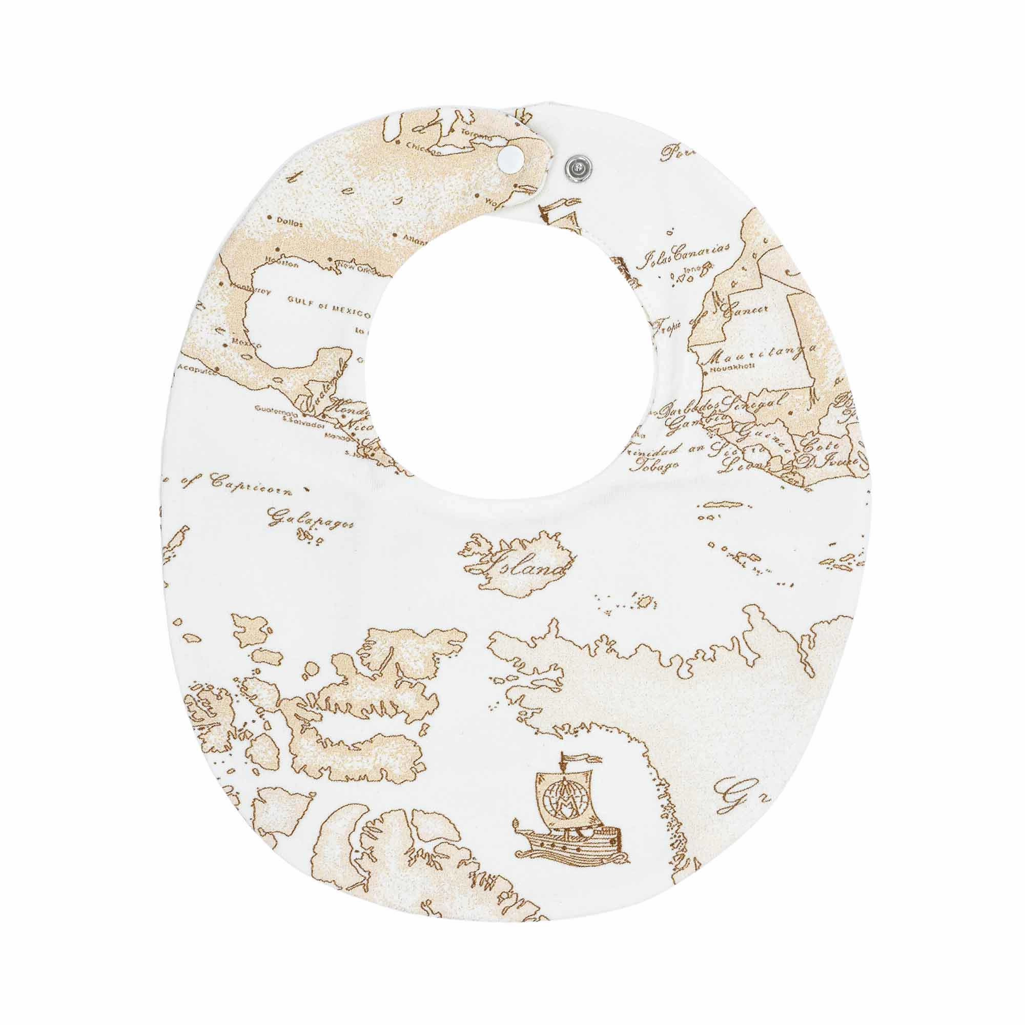 Alviero Martini Kids Ivory & Beige Geo Map Baby grow Set