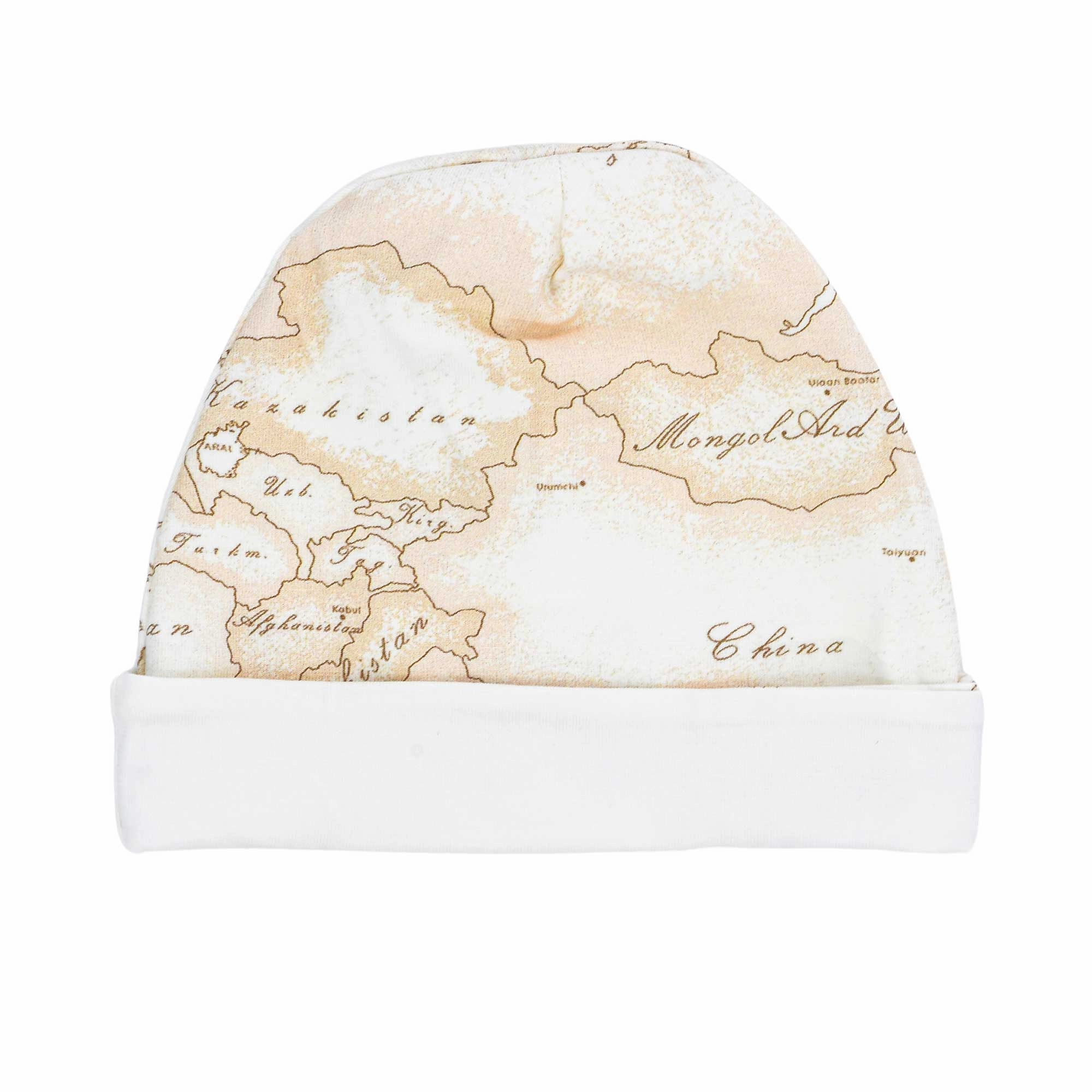 Alviero Martini Kids Ivory & Beige Geo Map Baby grow Set