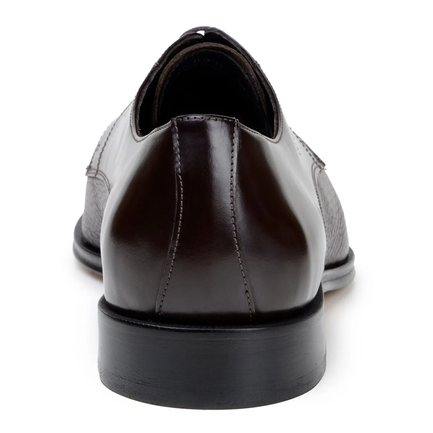Belvedere Exotic Skin Shoes Belvedere Alexander in Brown Premium Italian Deerskin Leather Oxfords