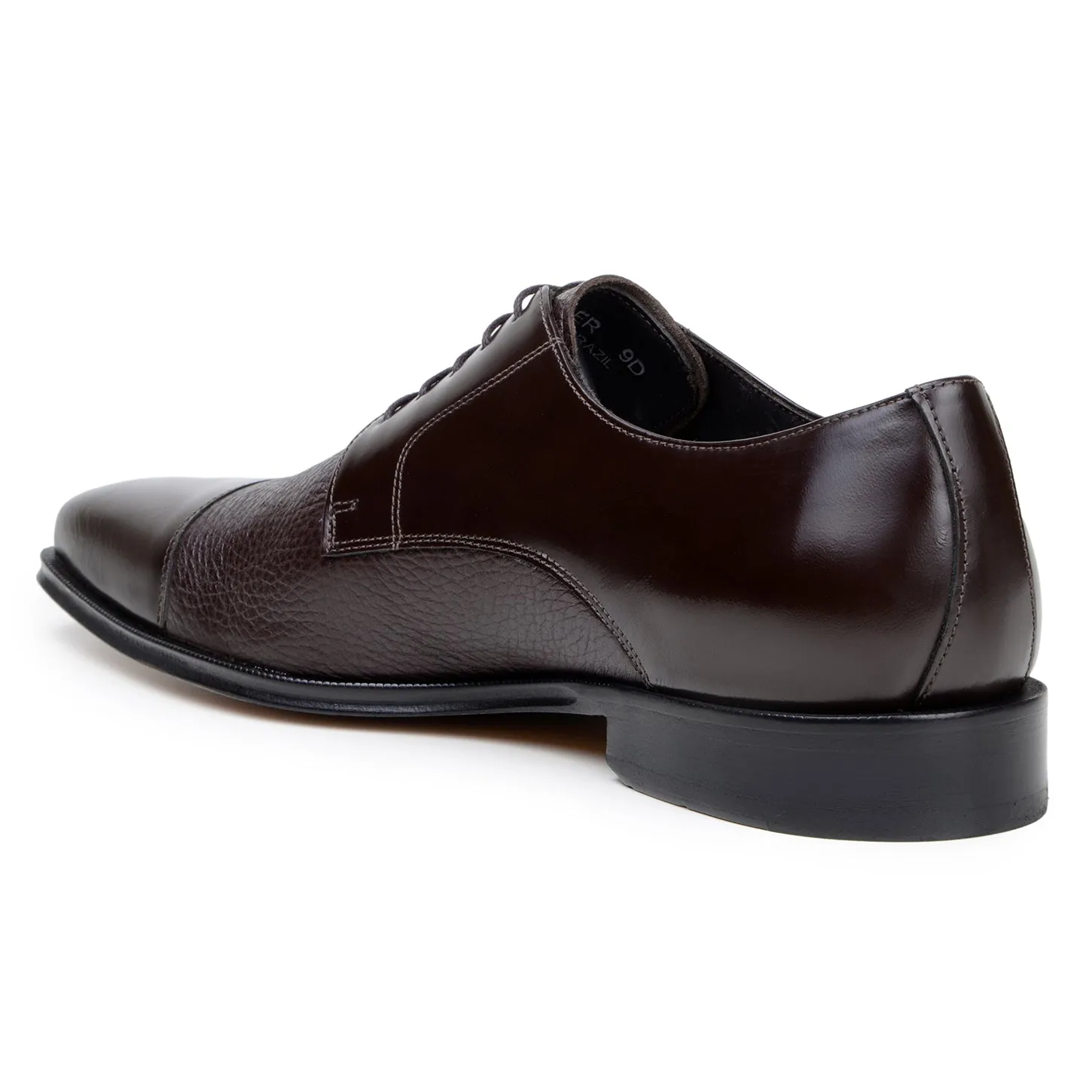 Belvedere Exotic Skin Shoes Belvedere Alexander in Brown Premium Italian Deerskin Leather Oxfords