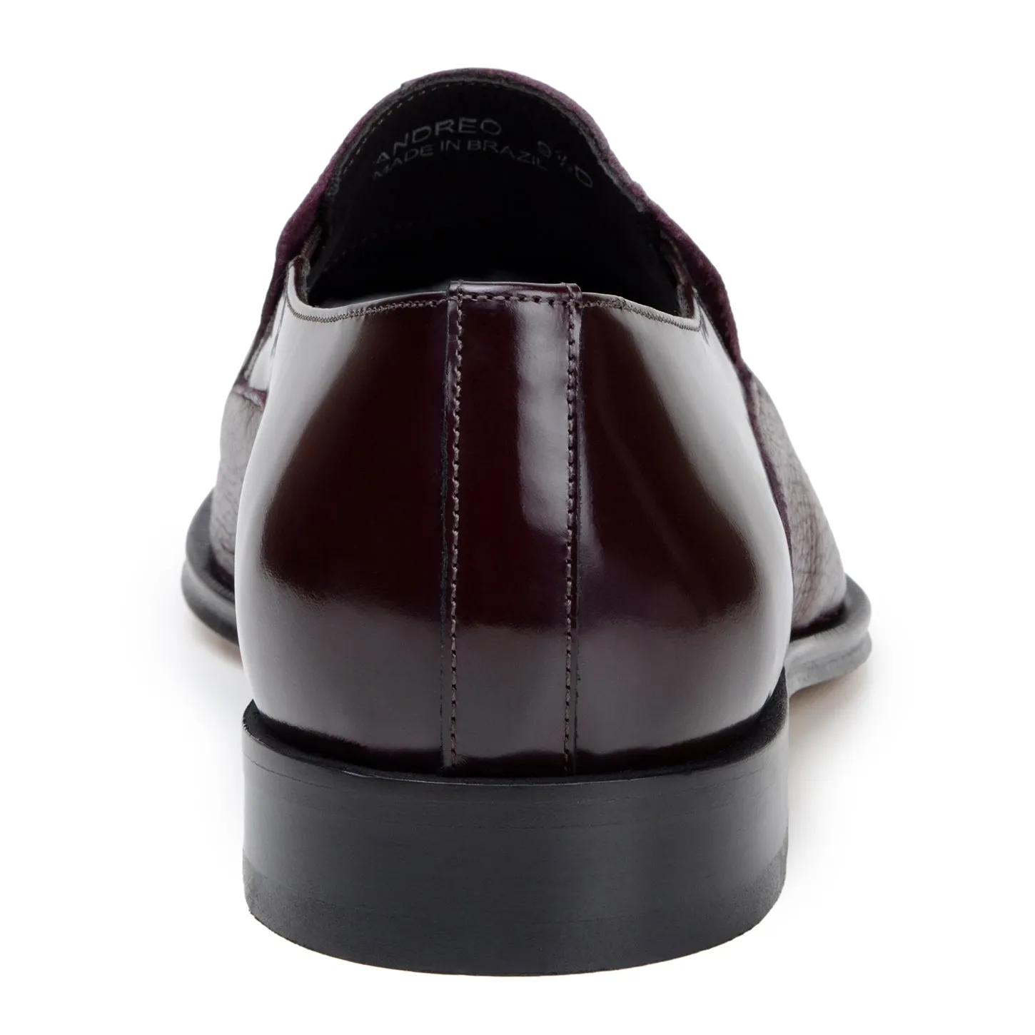 Belvedere Exotic Skin Shoes Belvedere Andreo in Burgundy Premium Italian Deerskin & Nappa Leather Slip-Ons