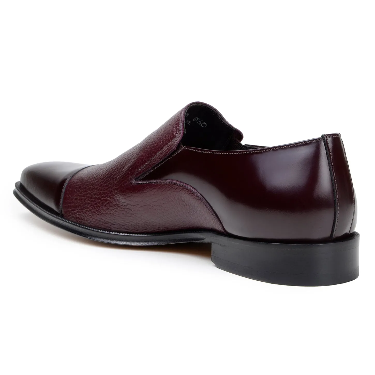 Belvedere Exotic Skin Shoes Belvedere Andreo in Burgundy Premium Italian Deerskin & Nappa Leather Slip-Ons