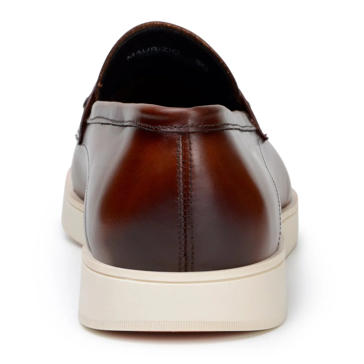Belvedere Exotic Skin Shoes Belvedere Maurizio in Cognac Nappa Leather Hybrid Penny Loafer
