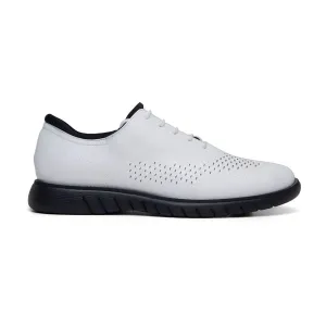 Belvedere Exotic Skin Shoes Belvedere Maxim in White Rich Patent Leather Sneakers
