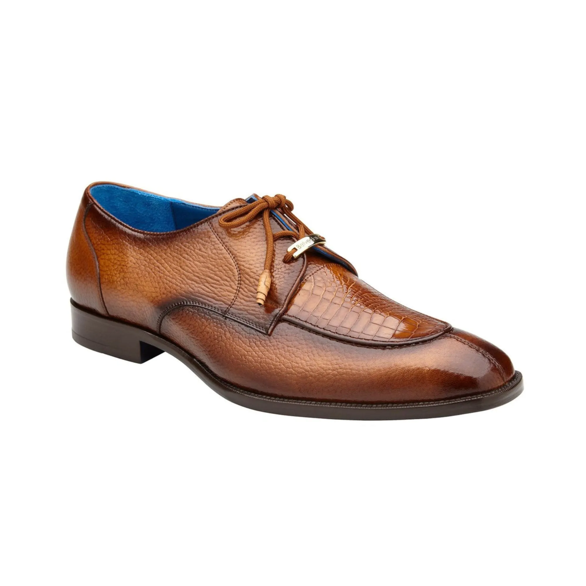 Belvedere Exotic Skin Shoes Belvedere Primo in Antique Almond Alligator & Leather Oxfords