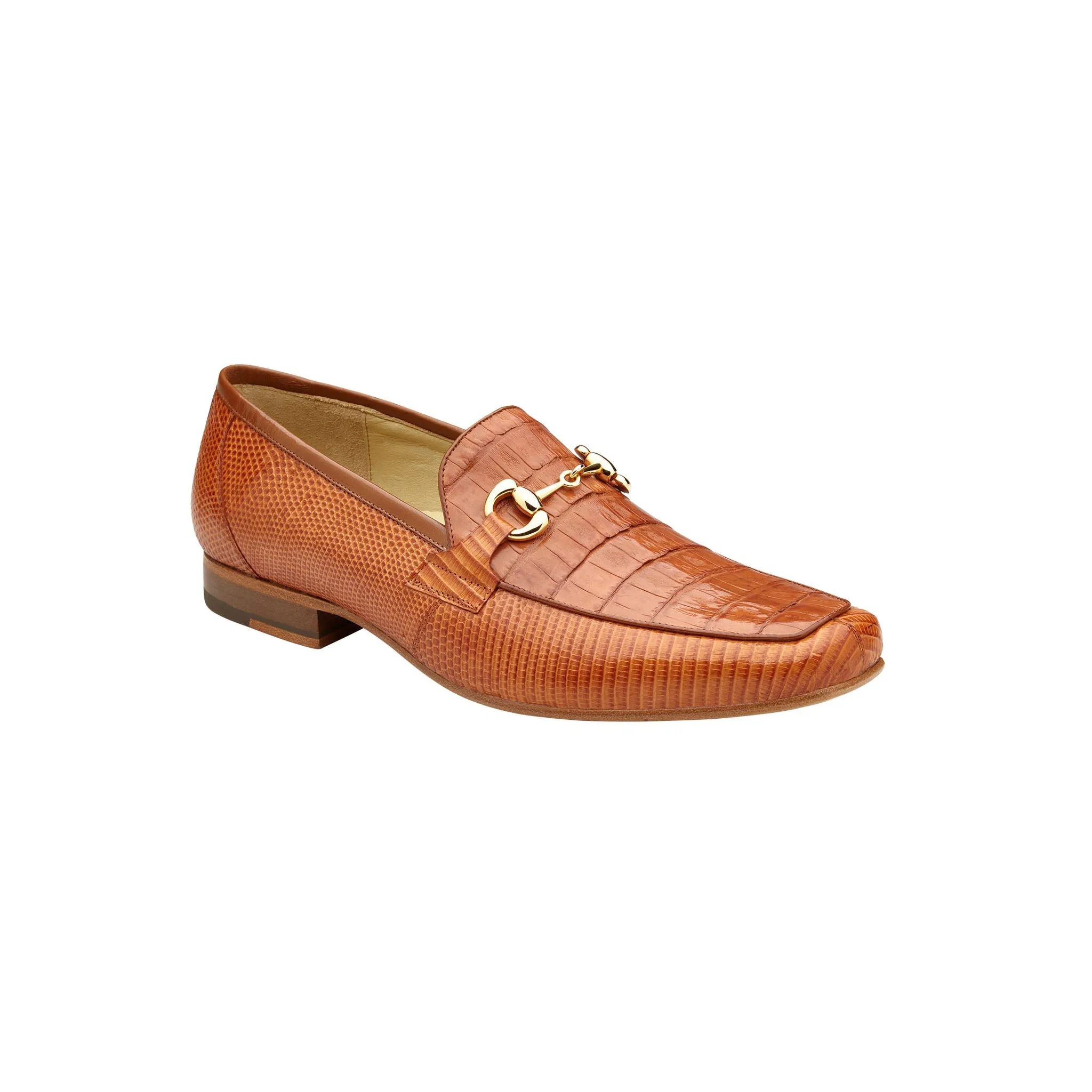 Belvedere Exotic Skin Shoes Belvedere Udine in Antique Brandy Genuine Caiman Crocodile and Lizard Loafers
