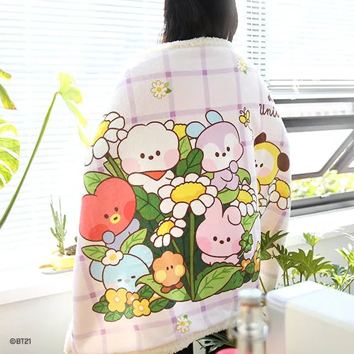 BT21 Minini Flower Fleece Blanket