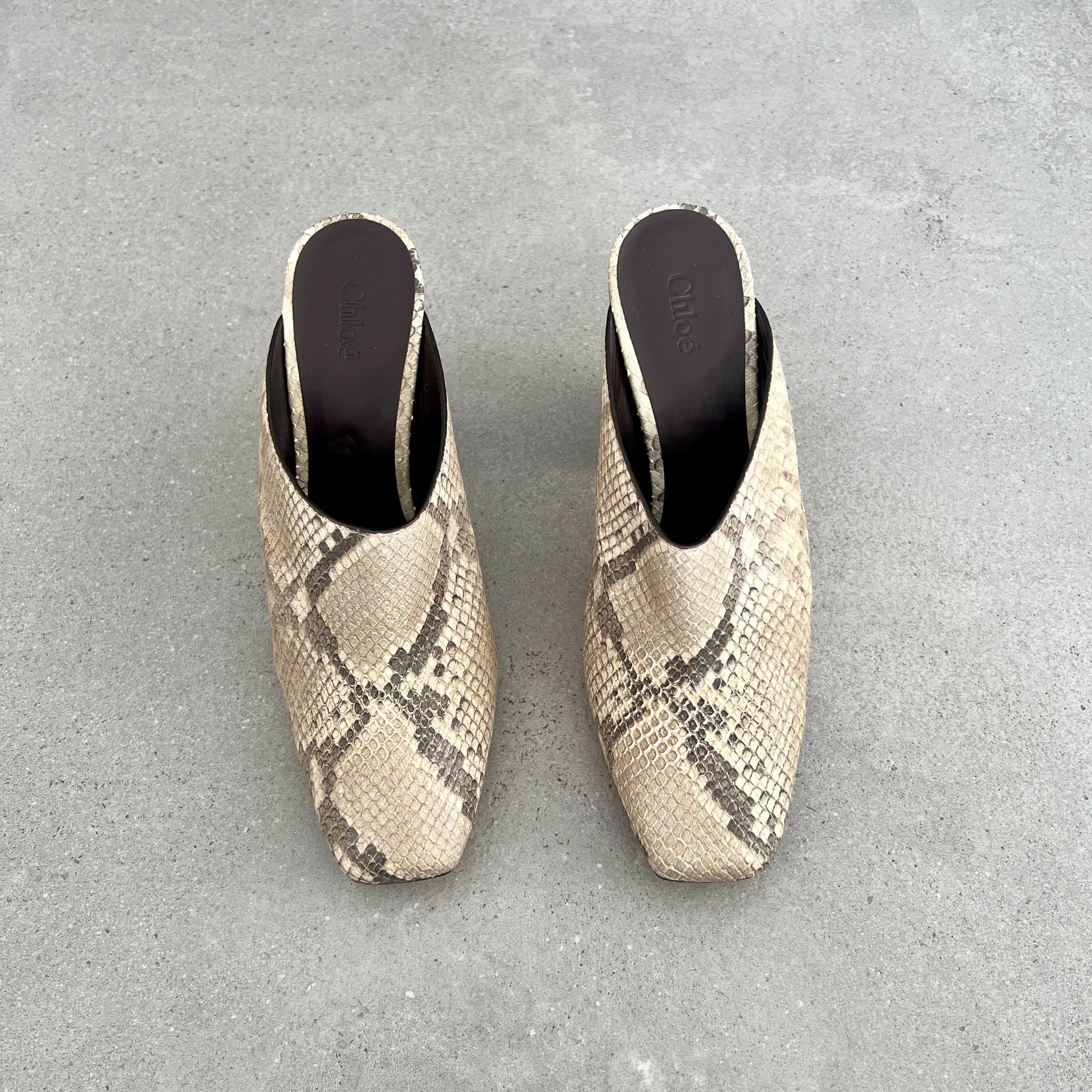 Chloé Shoes Ambre Mule 90, Misty Beige