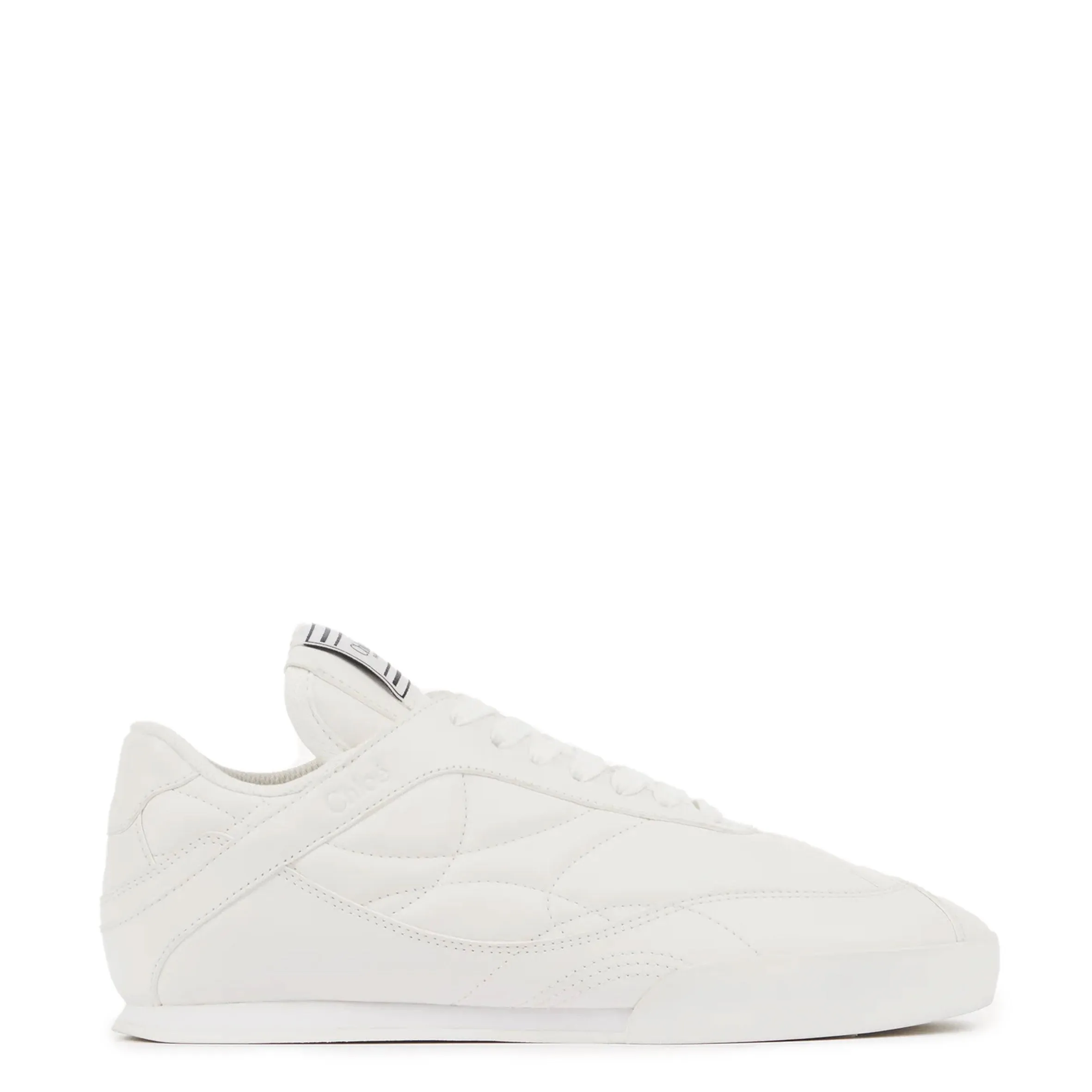 Chloé Shoes Kick Leather Sneakers, White Leather