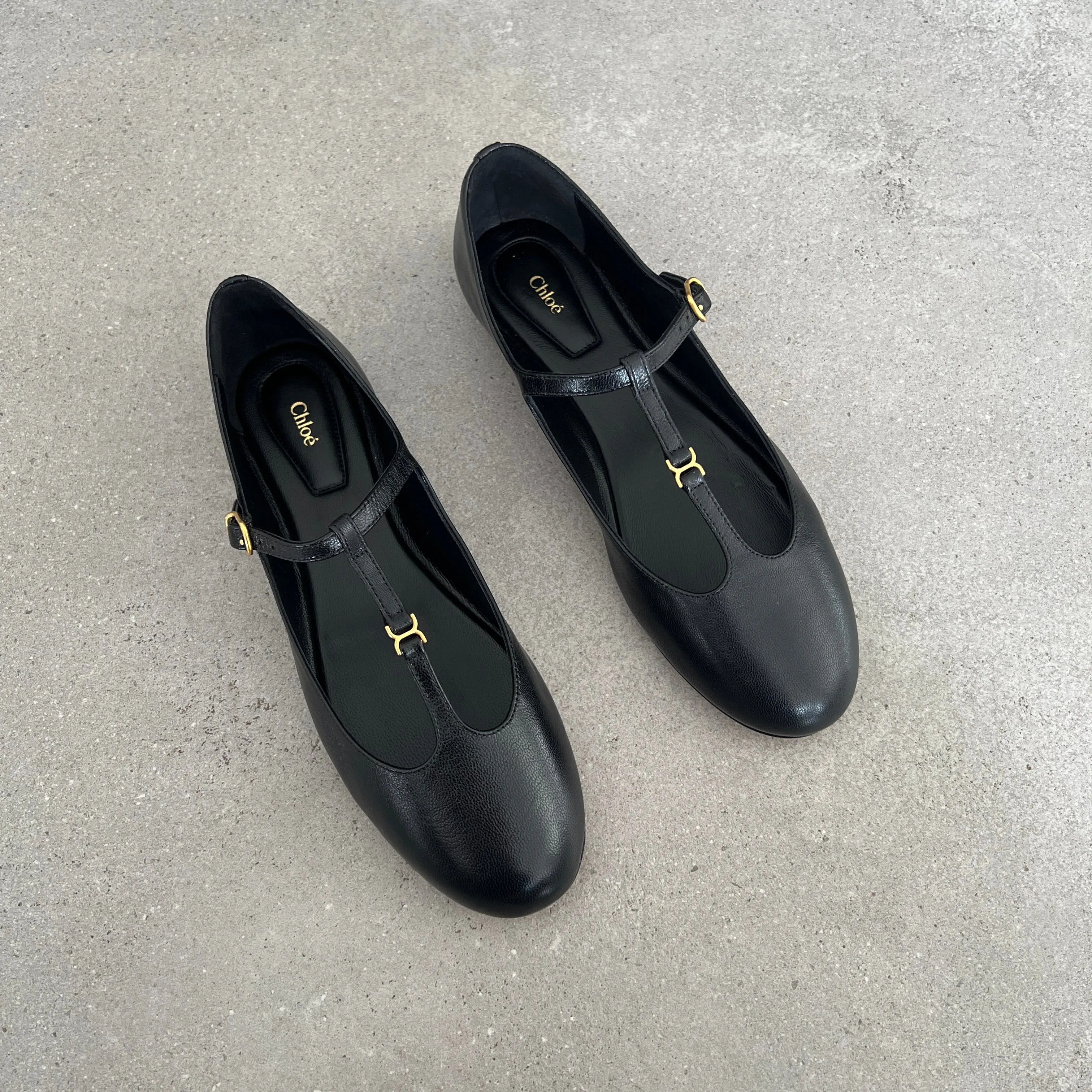Chloé Shoes Marcie T Ballet Flats, Black