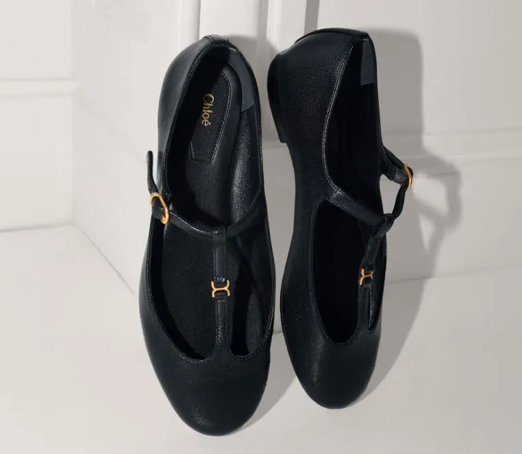 Chloé Shoes Marcie T Ballet Flats, Black