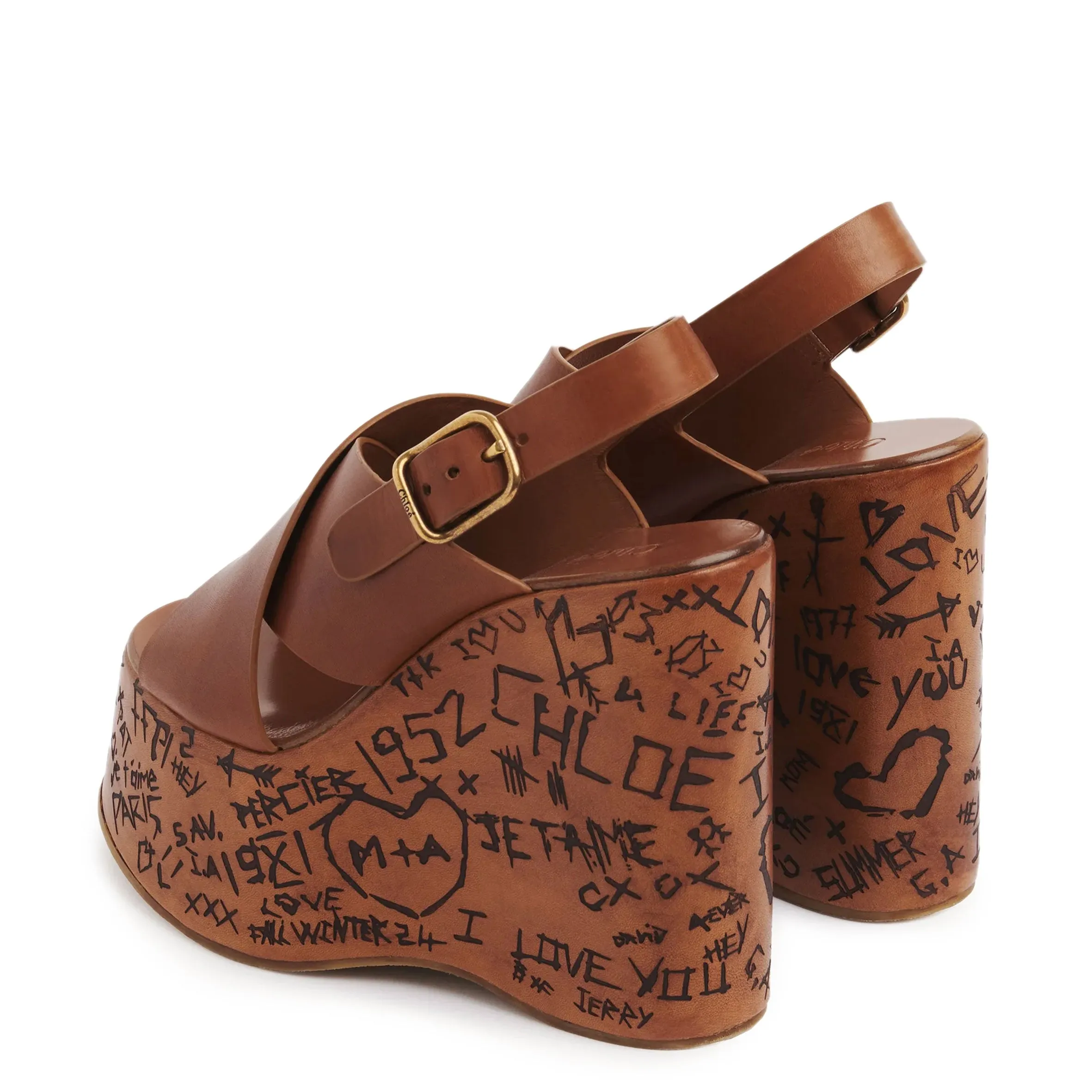 Chloé Shoes Maxime Wedge, Ginger Brown