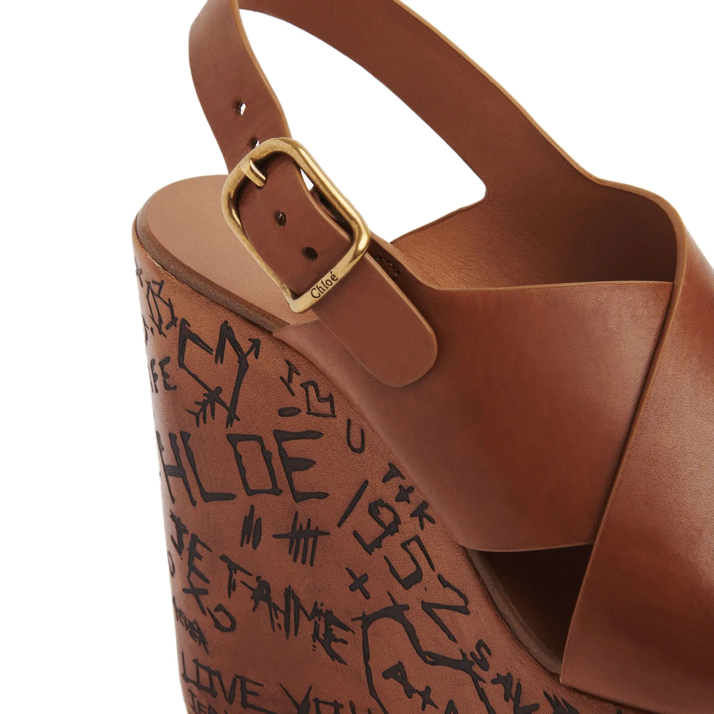 Chloé Shoes Maxime Wedge, Ginger Brown
