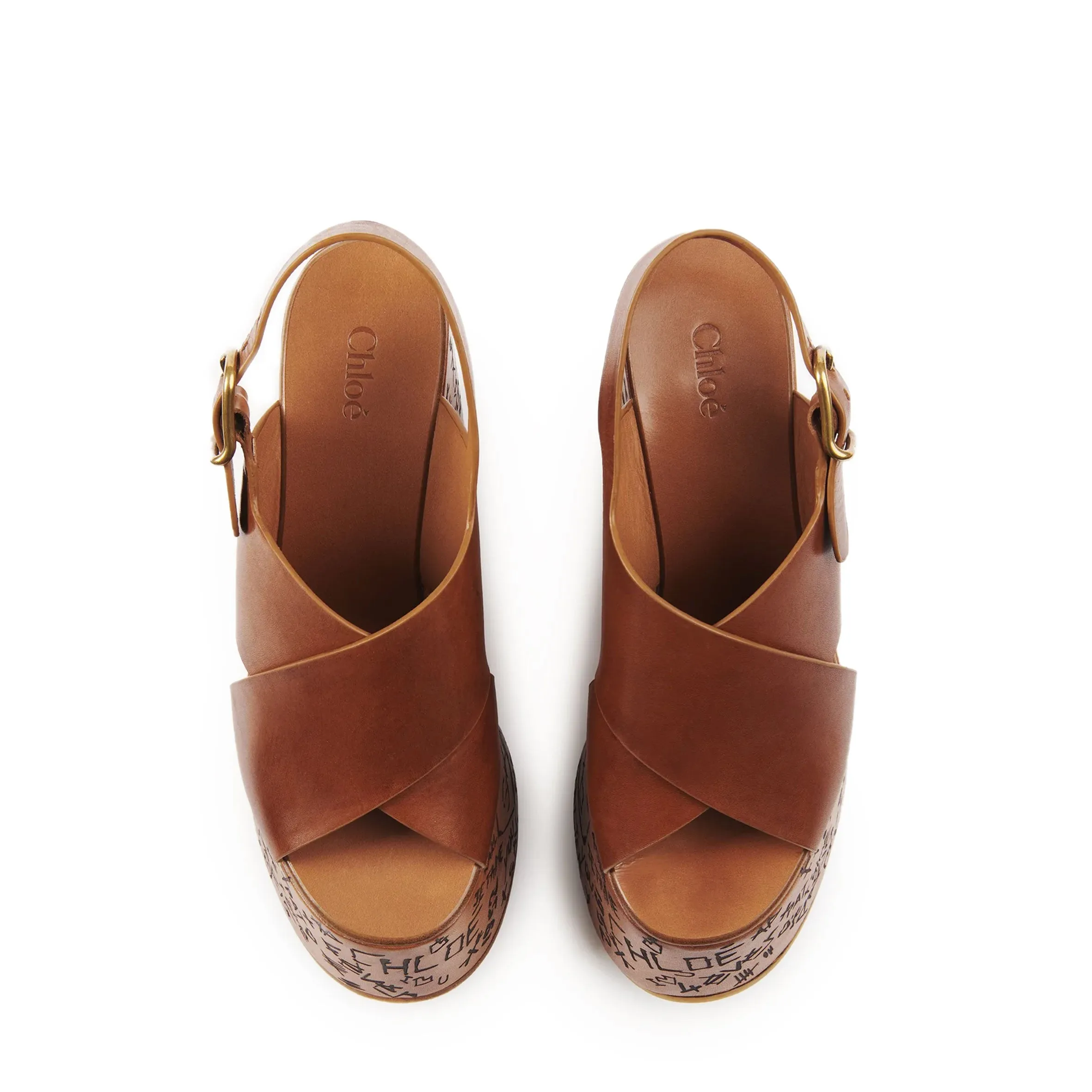 Chloé Shoes Maxime Wedge, Ginger Brown