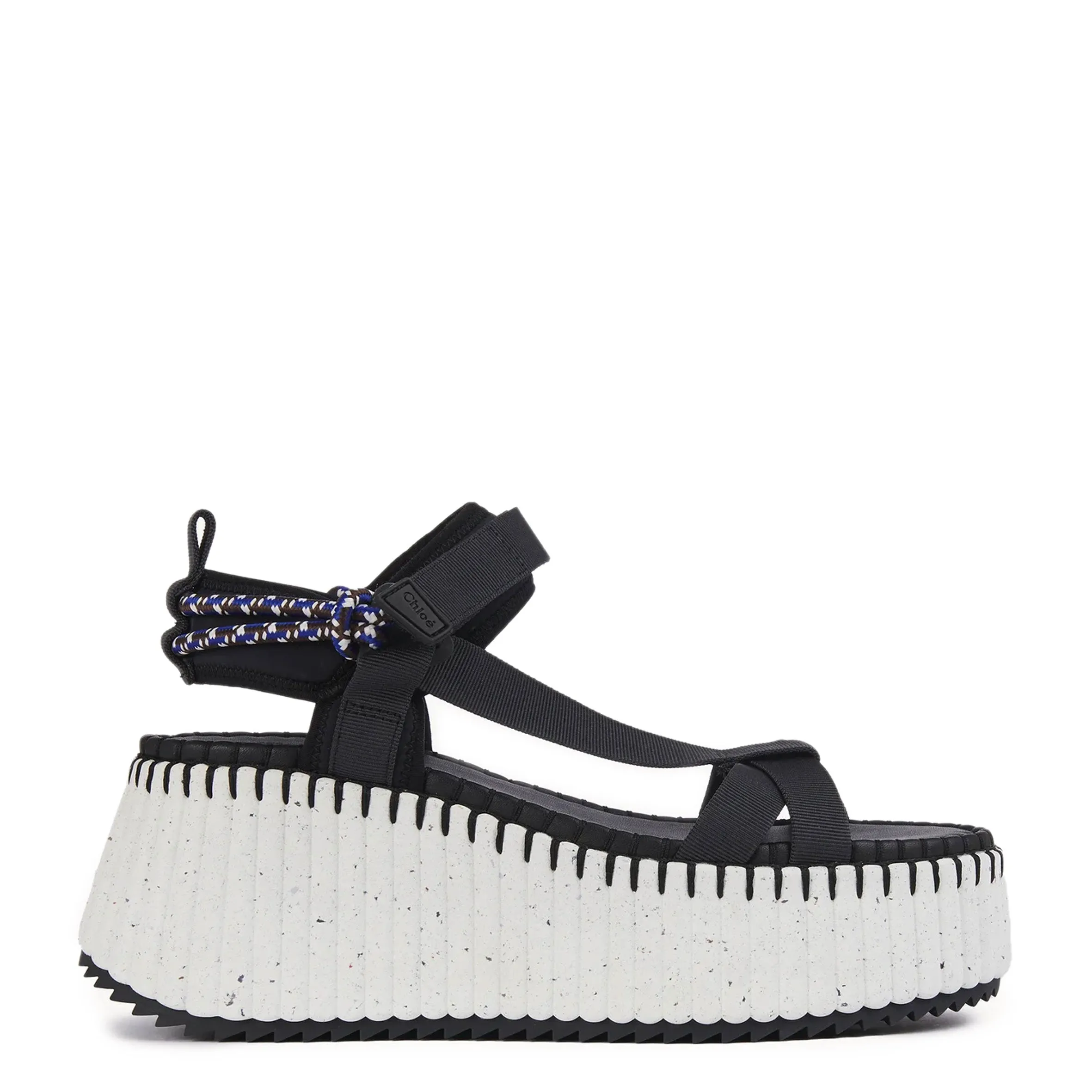 Chloé Shoes Nama Flatform Sandal, Black