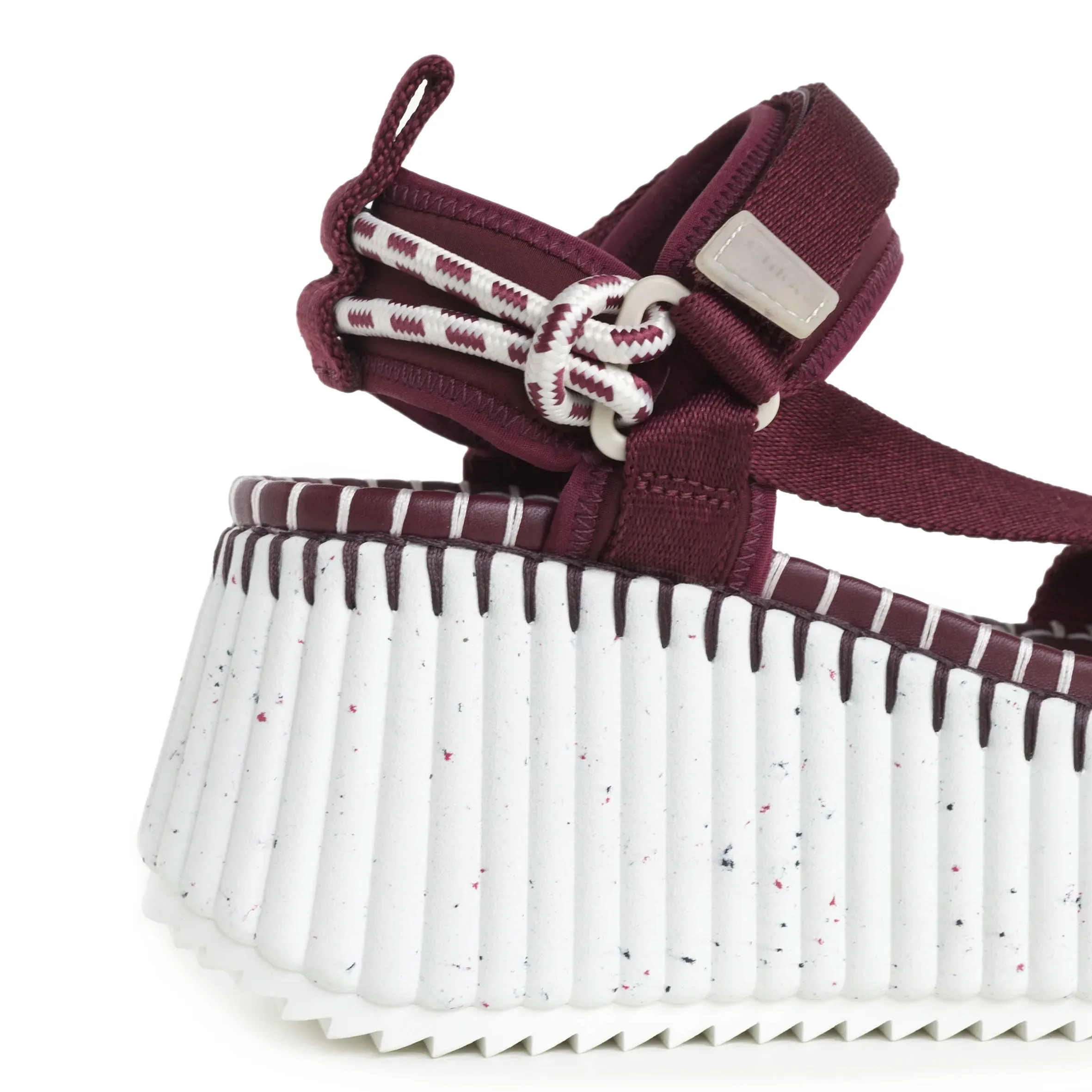 Chloé Shoes Nama Flatform Sandal, Ruby