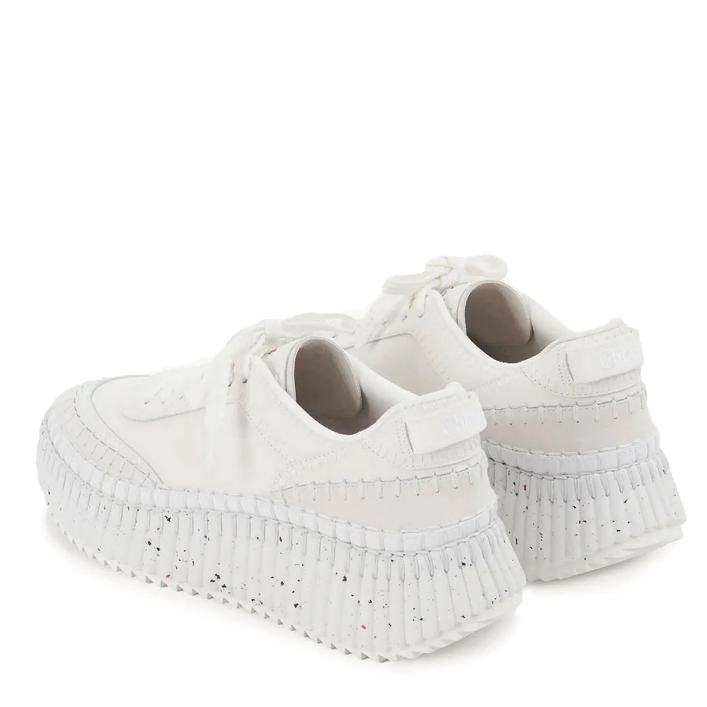 Chloé Shoes Nama Leather Sneaker, White