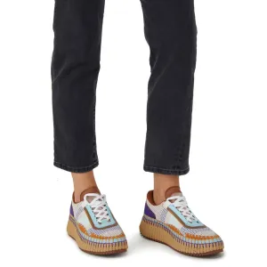 Chloé Shoes Nama Sneaker, Blue/Brown