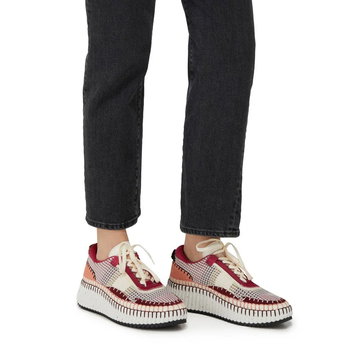 Chloé Shoes Nama Sneaker, Dark Ruby