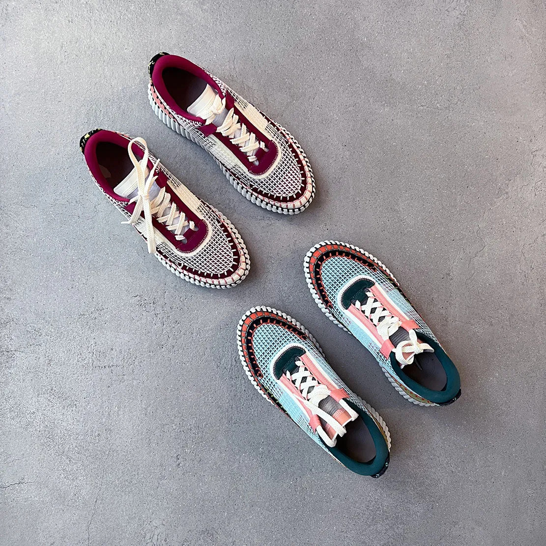 Chloé Shoes Nama Sneaker, Dark Ruby