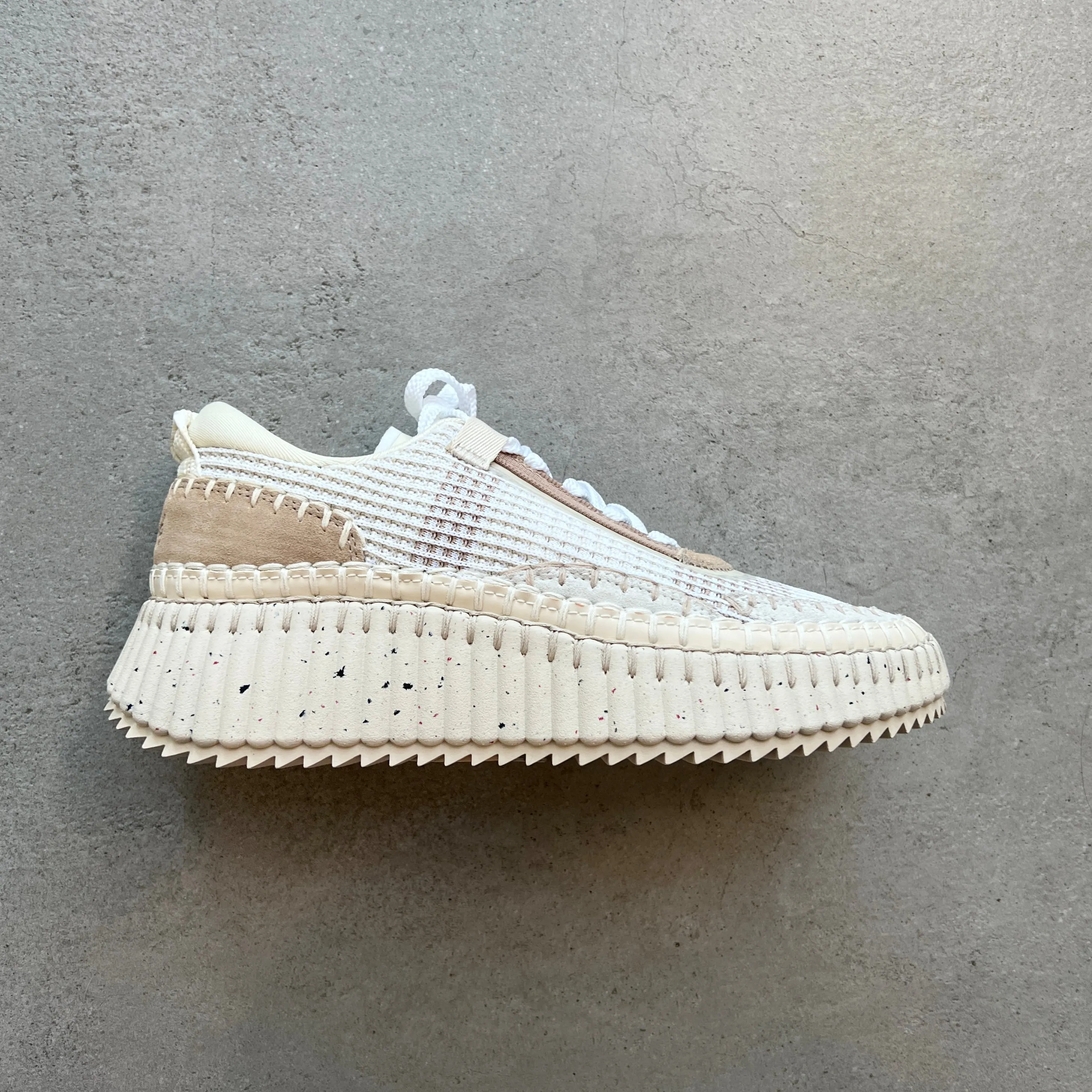 Chloé Shoes Nama Sneaker, Pearl Beige