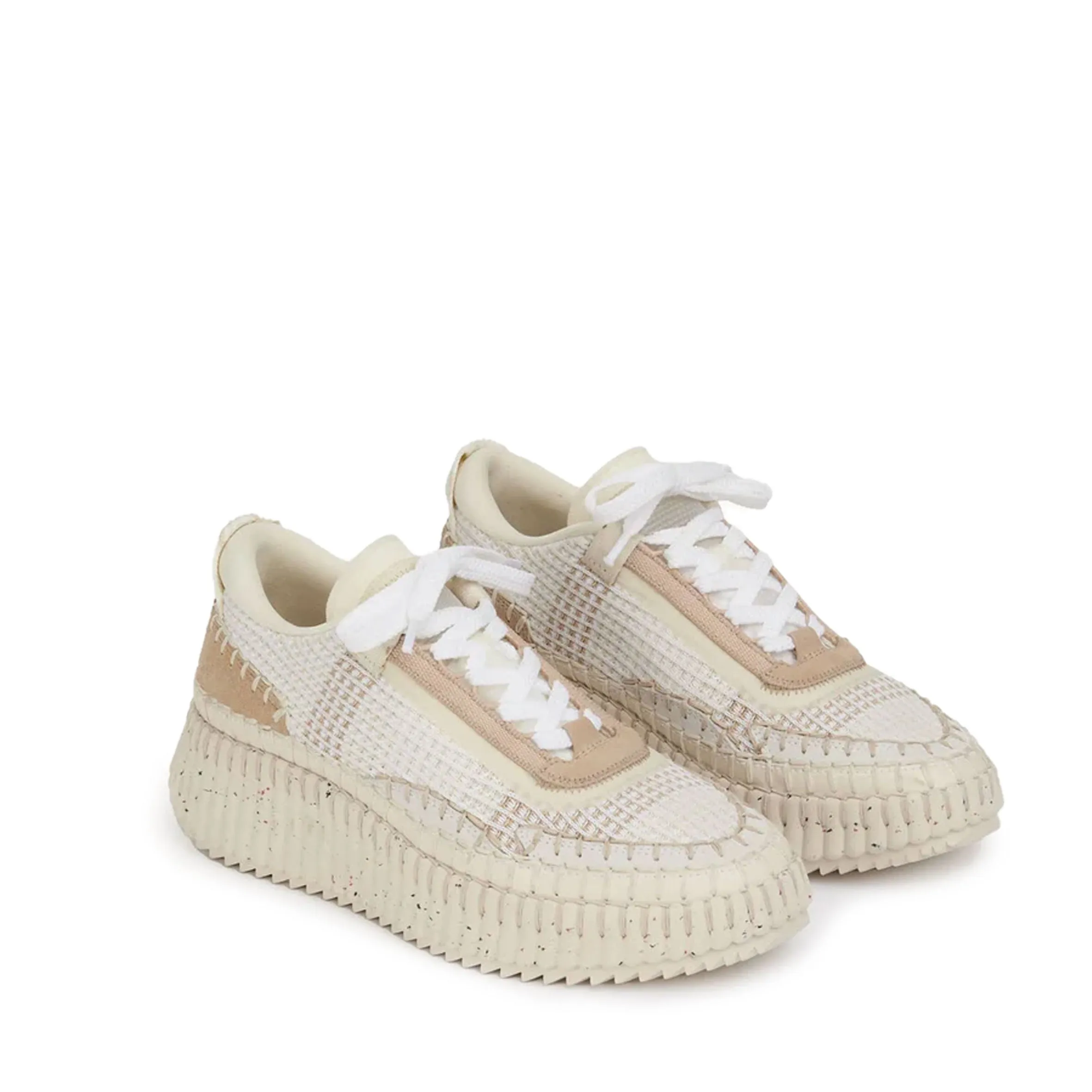 Chloé Shoes Nama Sneaker, Pearl Beige