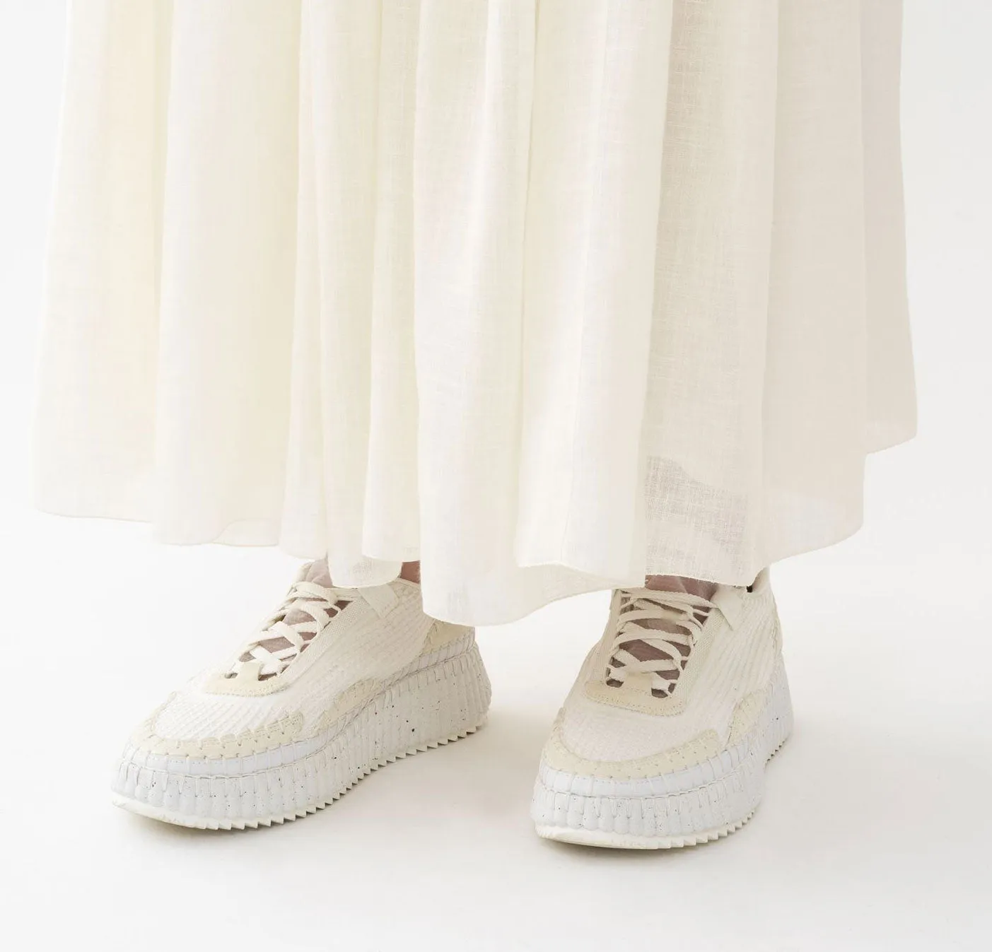 Chloé Shoes Nama Sneaker, White
