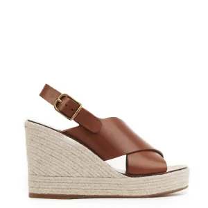 Chloé Shoes Pary Espadrille Wedge, Ginger Brown