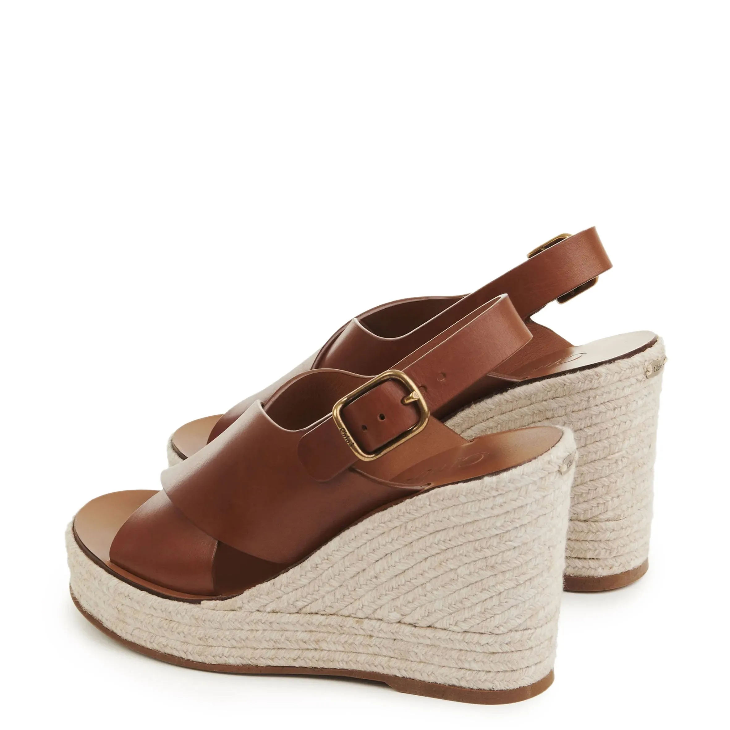 Chloé Shoes Pary Espadrille Wedge, Ginger Brown
