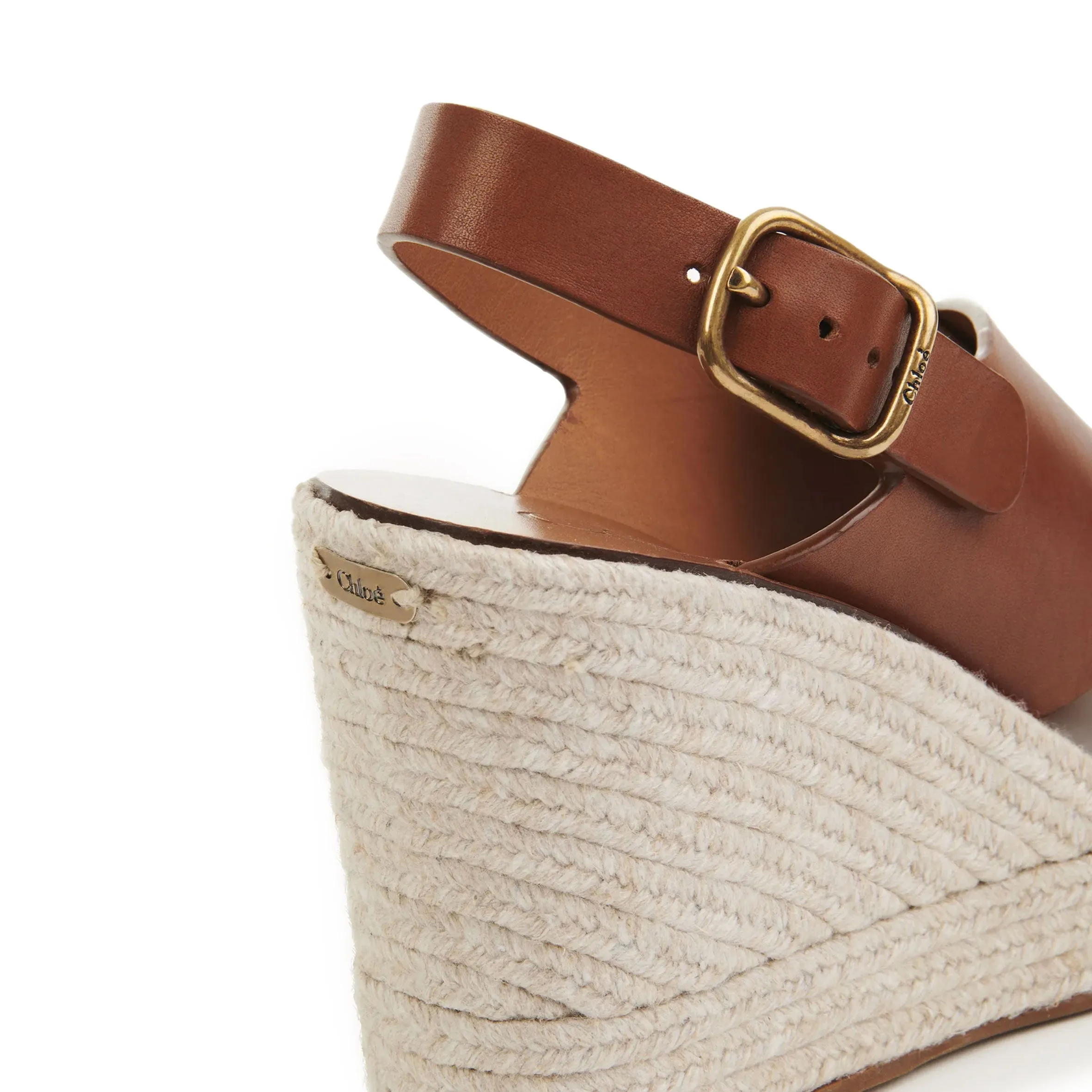 Chloé Shoes Pary Espadrille Wedge, Ginger Brown