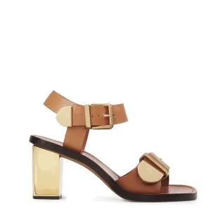 Chloé Shoes Rebecca Gold Heel, 70 Luminous Ochre
