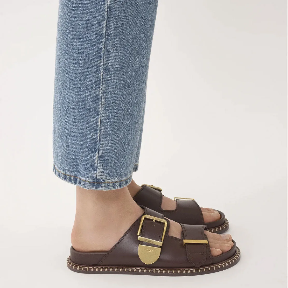 Chloé Shoes Rebecca Slides, Grenat