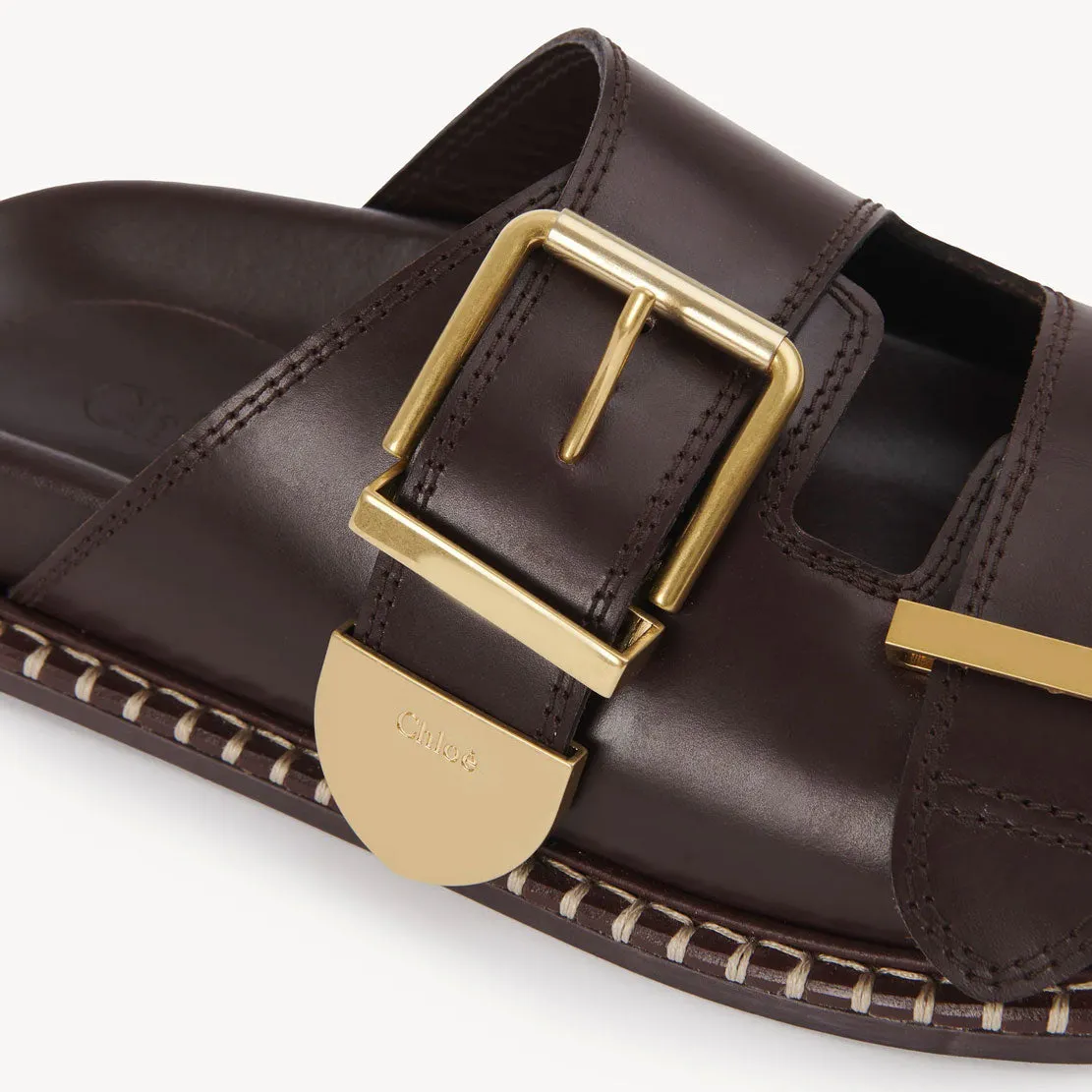 Chloé Shoes Rebecca Slides, Grenat