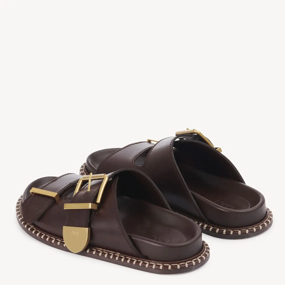 Chloé Shoes Rebecca Slides, Grenat