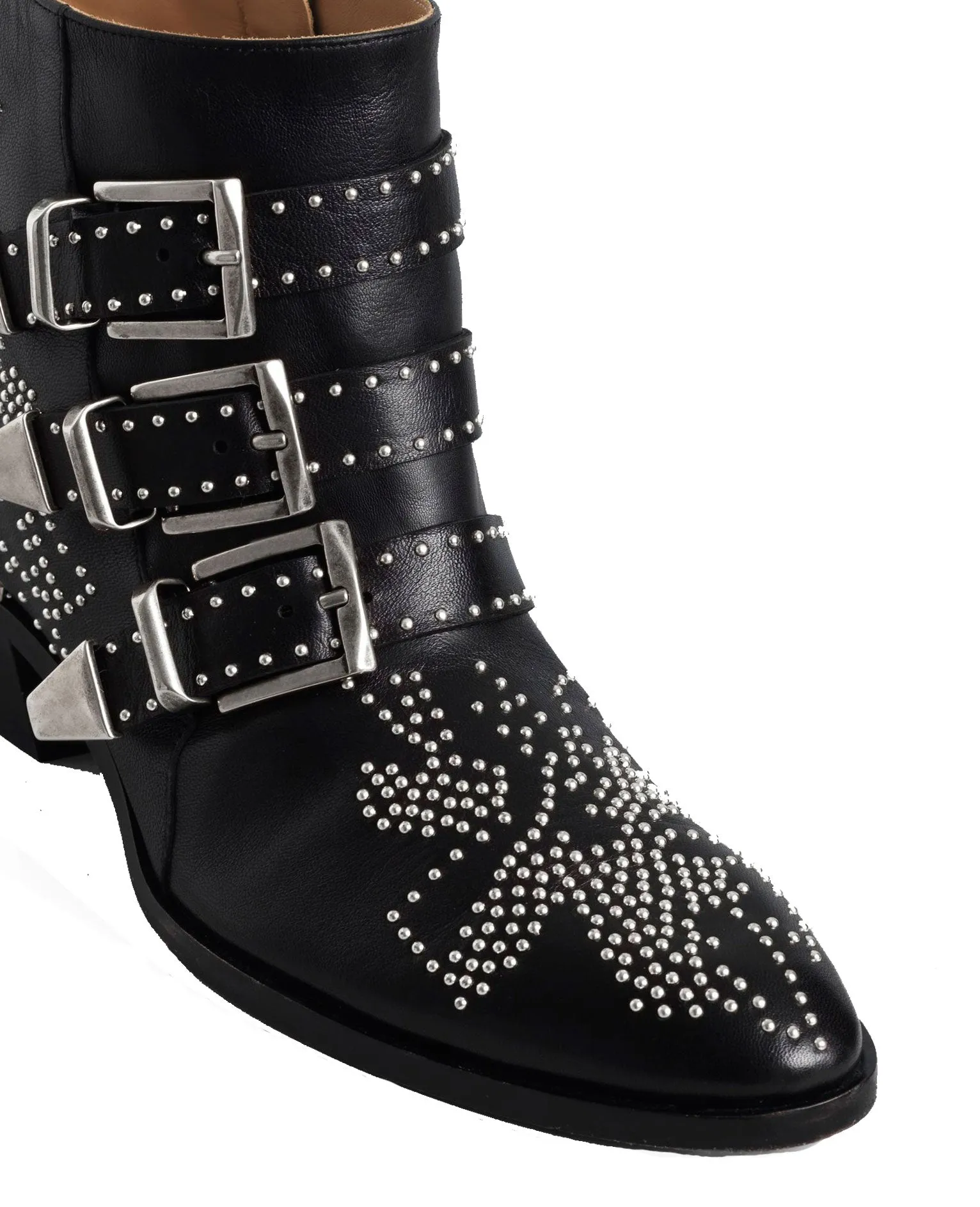 Chloé Shoes Susanna Low Boot, Black (Silver)