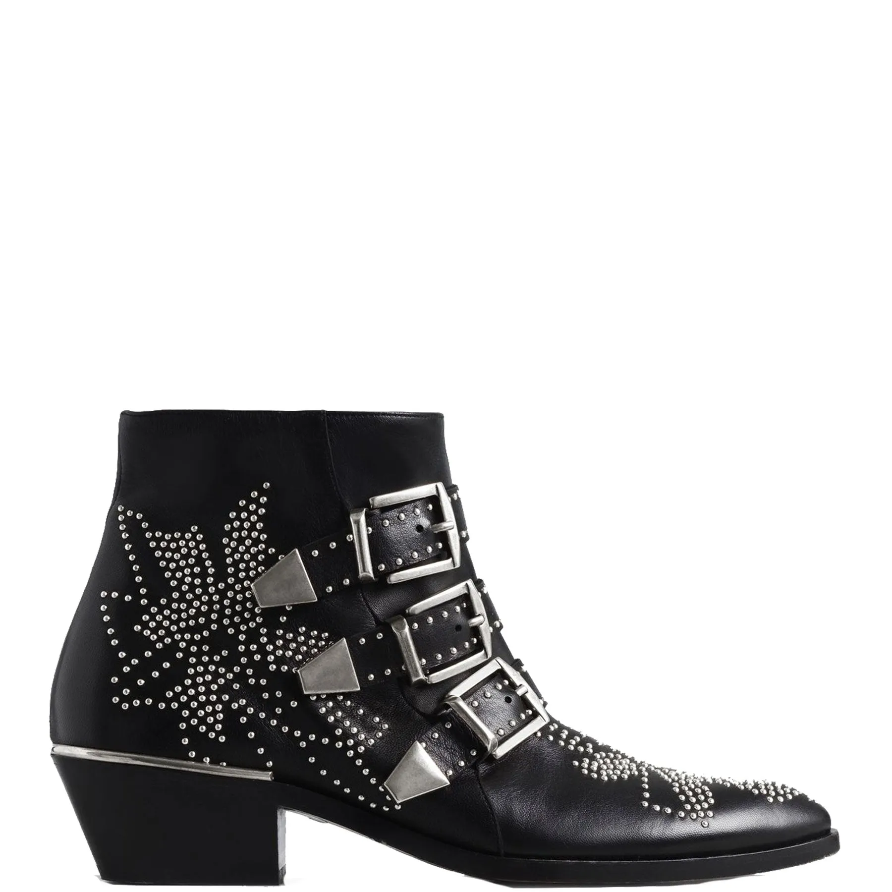 Chloé Shoes Susanna Low Boot, Black (Silver)