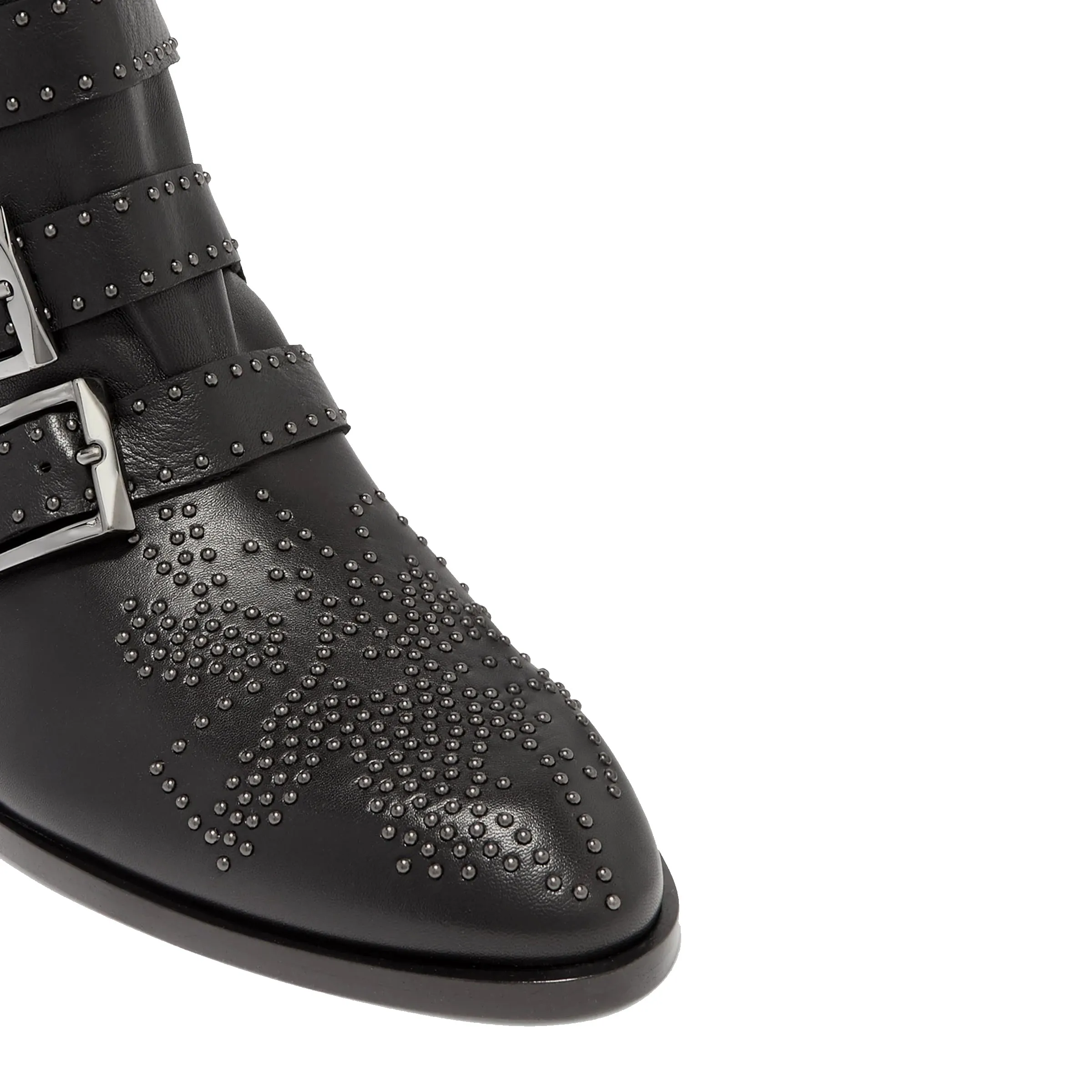 Chloé Shoes Susanna Low Boot, Black/Gunmetal