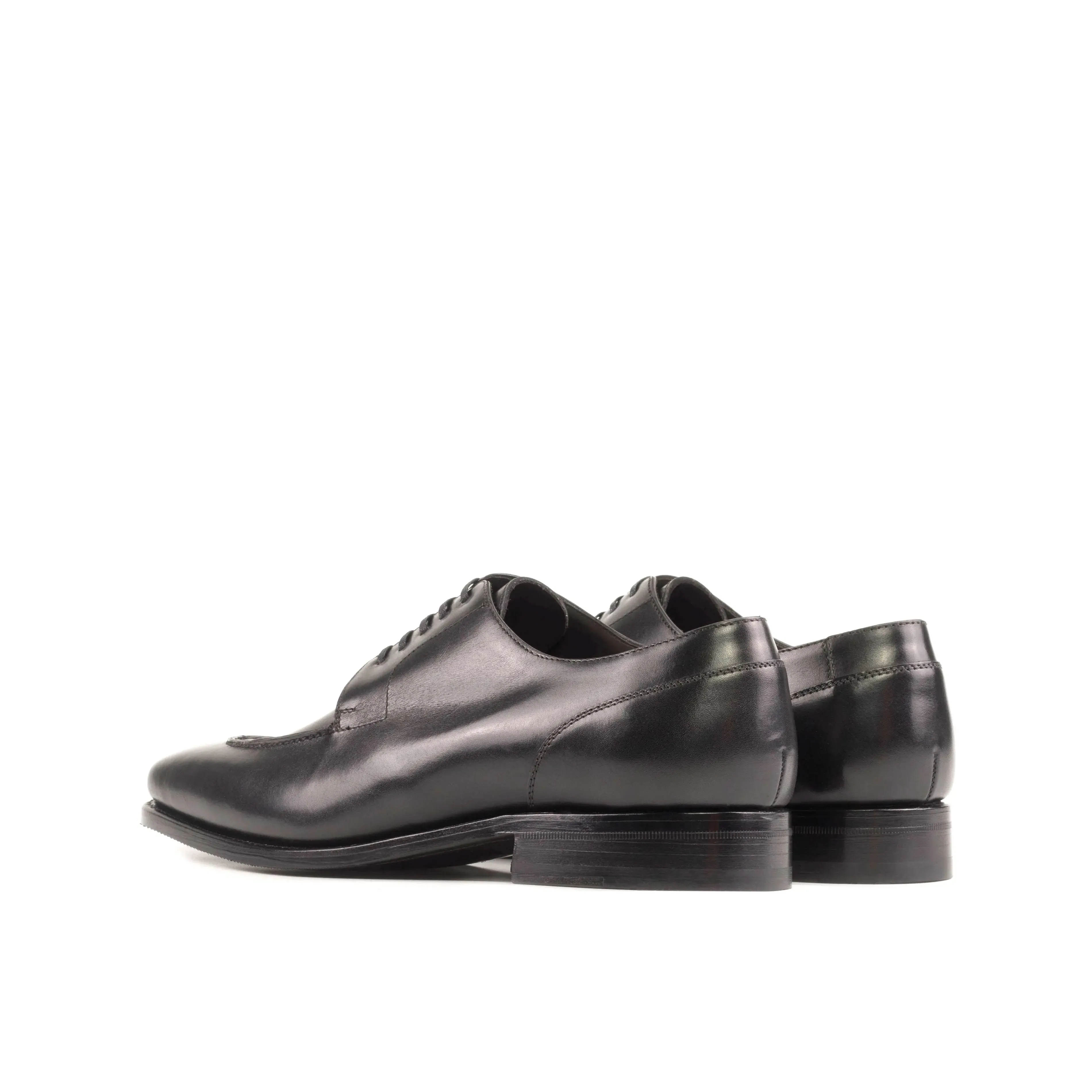 Dapperfam Shoes DapperFam Lorenzo in Black Men's Italian Leather Derby Split Toe