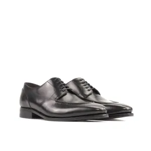 Dapperfam Shoes DapperFam Lorenzo in Black Men's Italian Leather Derby Split Toe