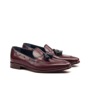Dapperfam Shoes DapperFam Luciano in Burgundy / Navy Men's Italian Leather Loafer