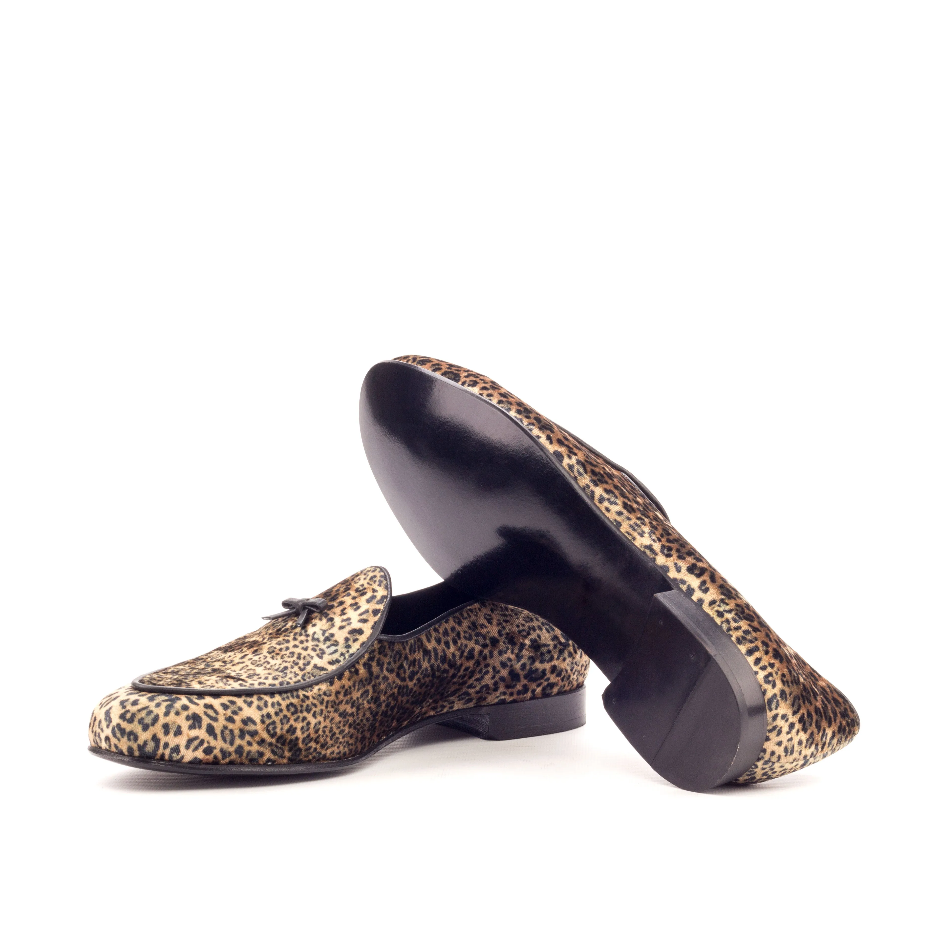 Dapperfam Shoes DapperFam Marcello in Leopard Men's Sartorial Belgian Slipper