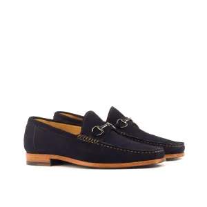 Dapperfam Shoes DapperFam Mariner in Navy Men's Suede Moccasin
