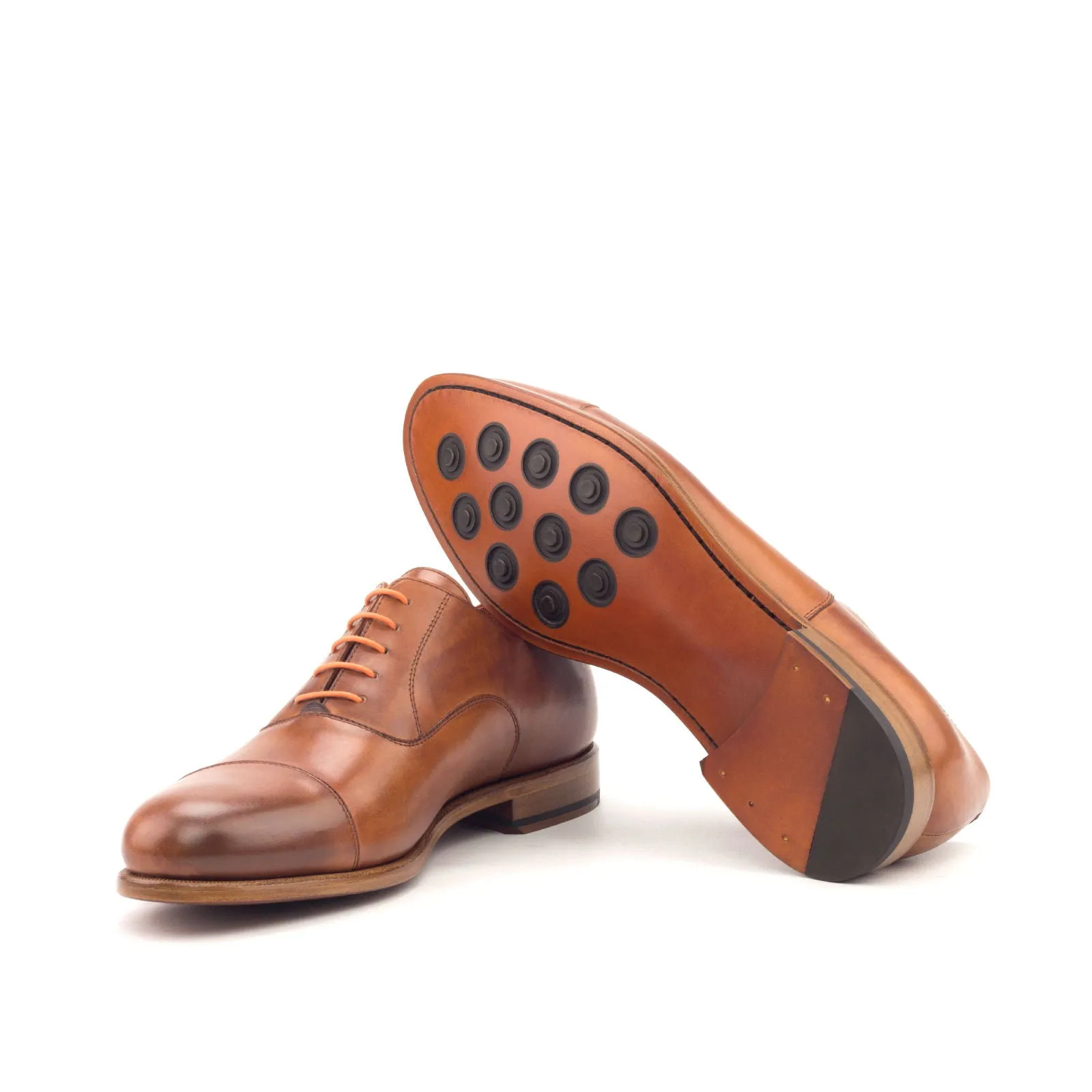 Dapperfam Shoes DapperFam Rafael in Cognac Men's Italian Leather Oxford