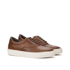 Dapperfam Shoes DapperFam Riccardo in Med Brown Men's Italian Leather Top Sider