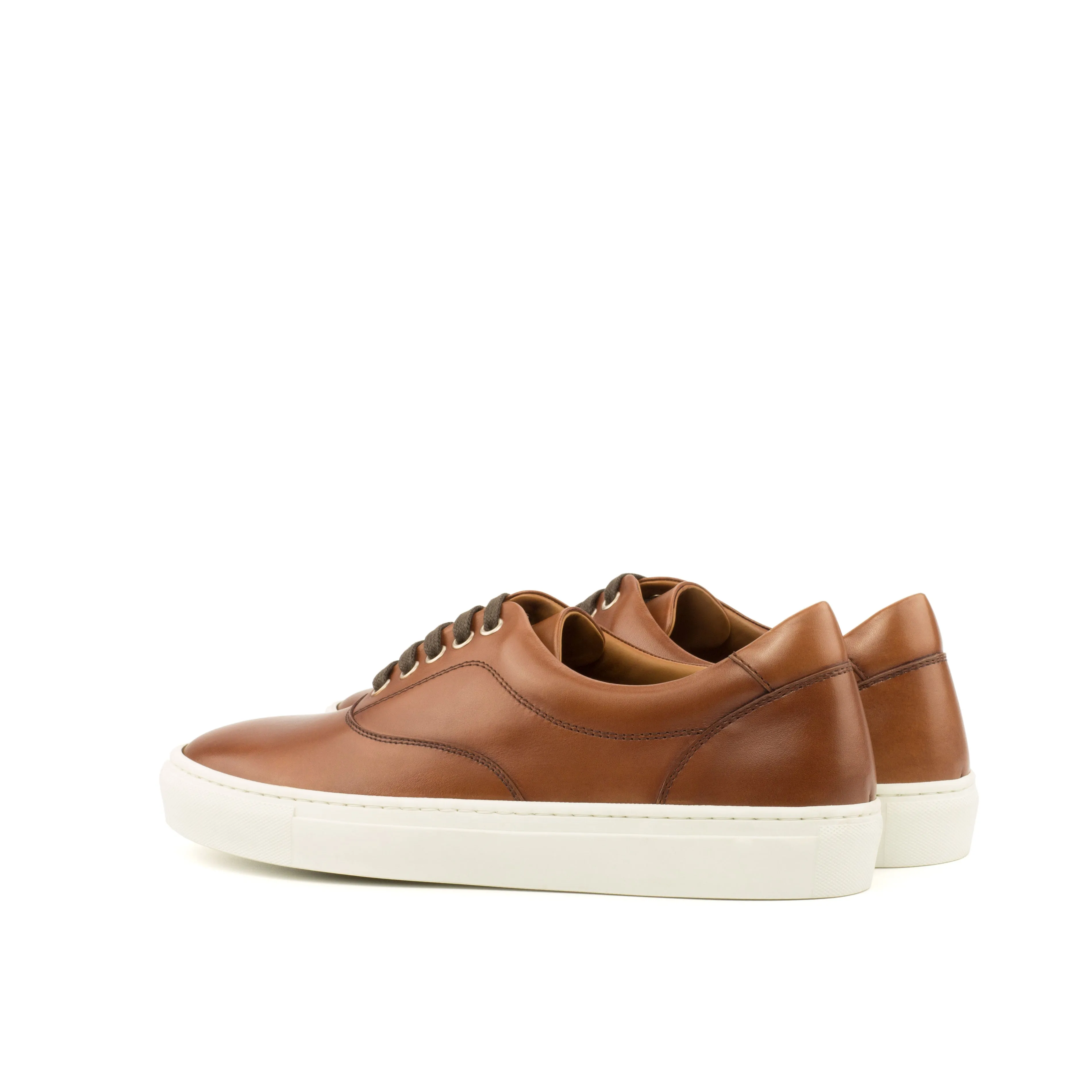 Dapperfam Shoes DapperFam Riccardo in Med Brown Men's Italian Leather Top Sider
