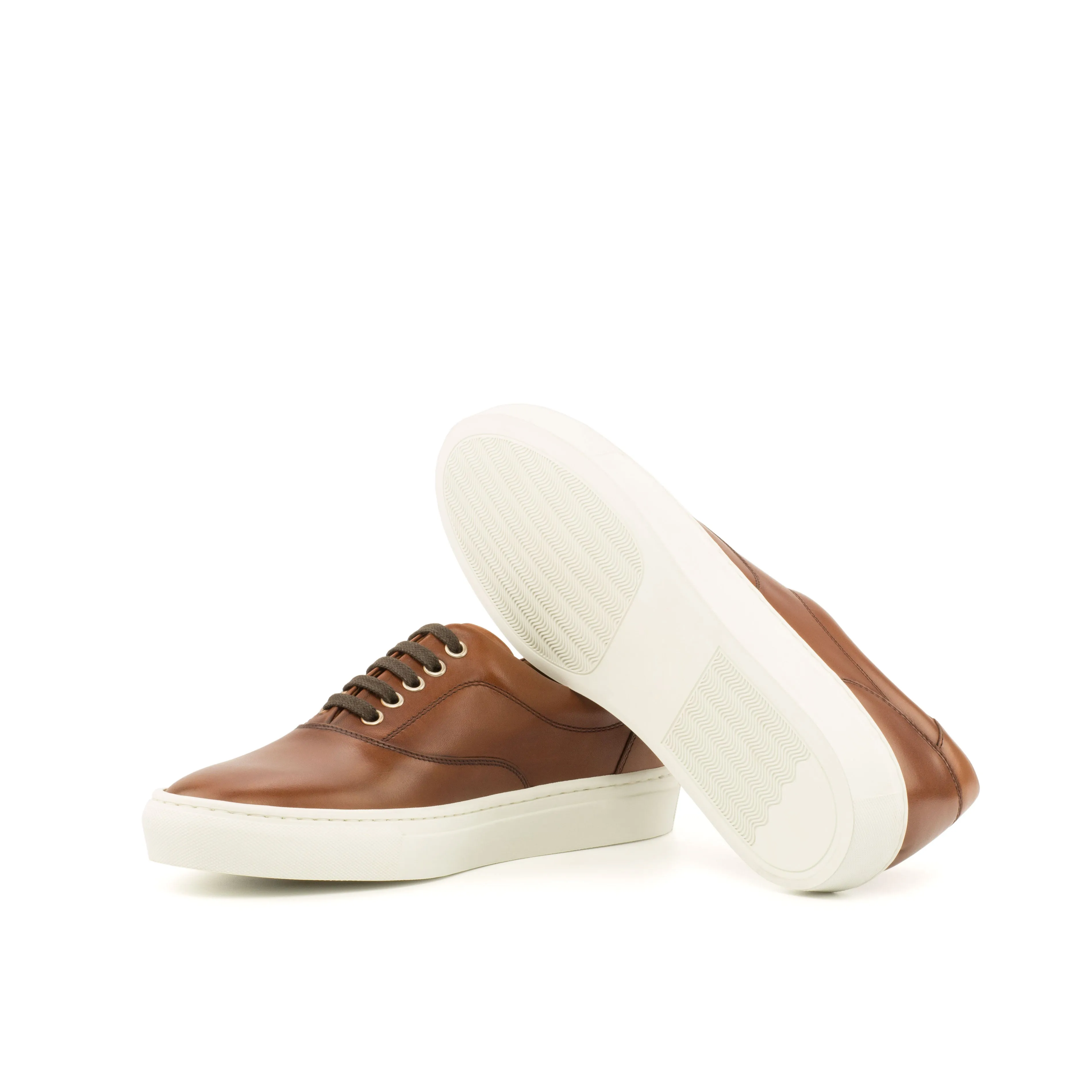 Dapperfam Shoes DapperFam Riccardo in Med Brown Men's Italian Leather Top Sider