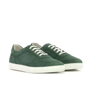 Dapperfam Shoes DapperFam Rivale in Forest Men's Italian Suede Trainer