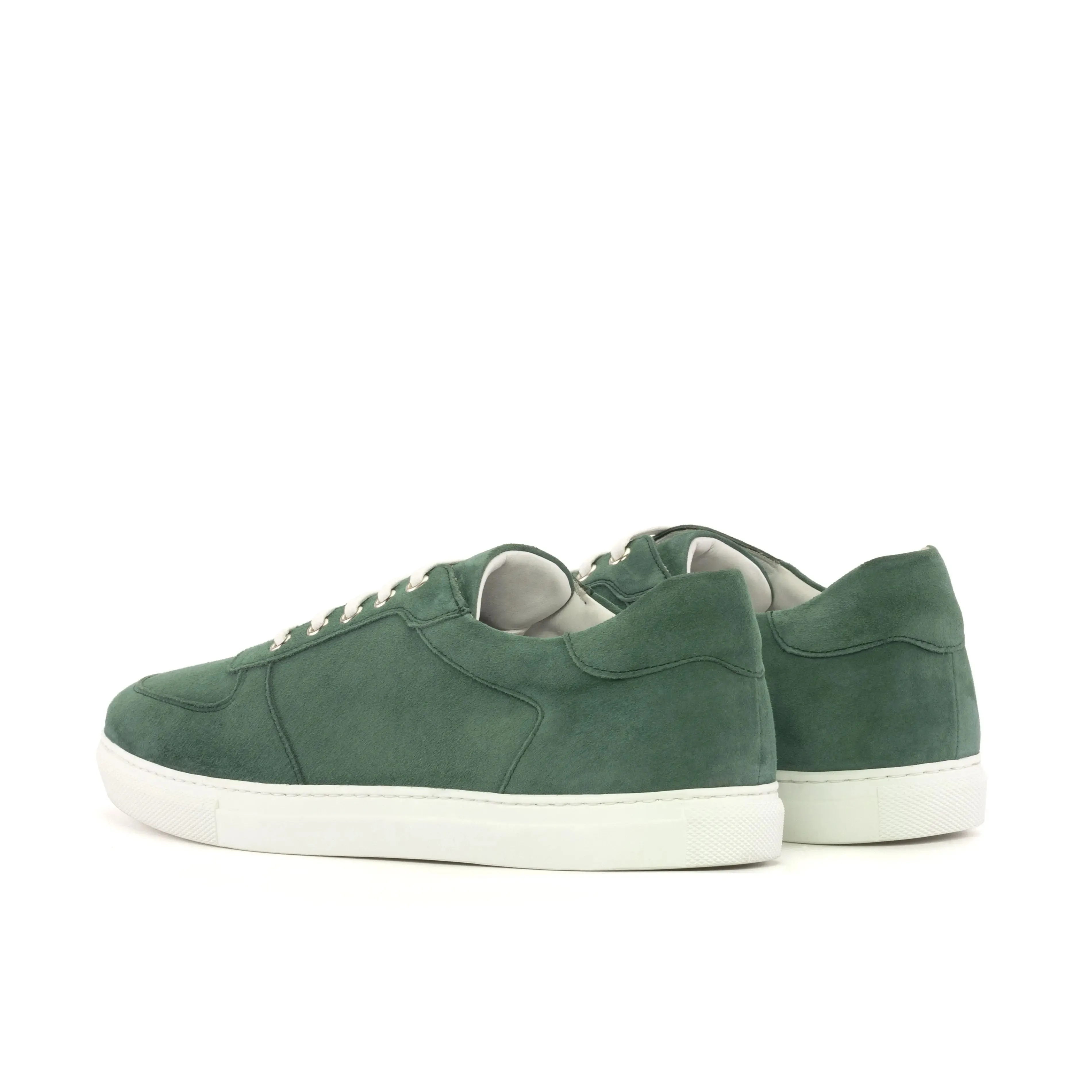 Dapperfam Shoes DapperFam Rivale in Forest Men's Italian Suede Trainer