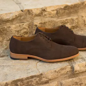 Dapperfam Shoes DapperFam Vero in Brown Men's Italian Suede Derby