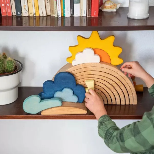 Grimm's rainbow building set weather